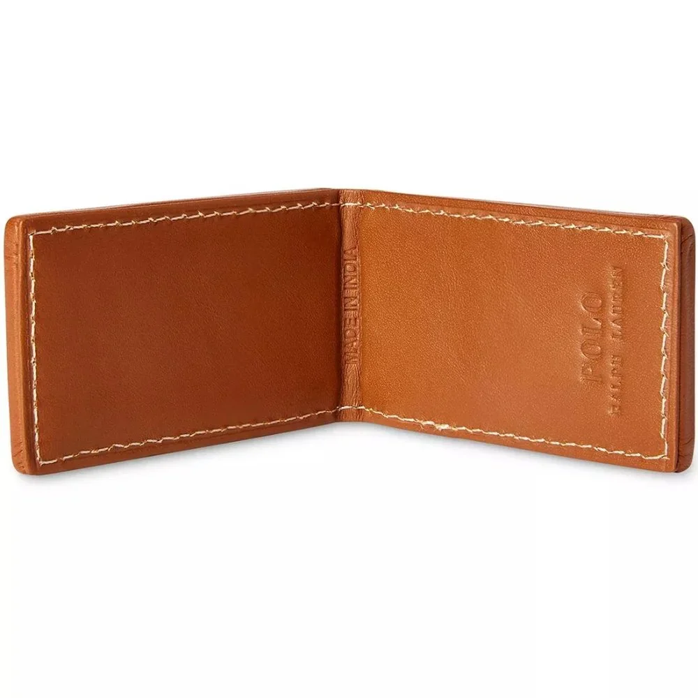Polo Ralph Lauren Men's Burnished Leather Money Clip